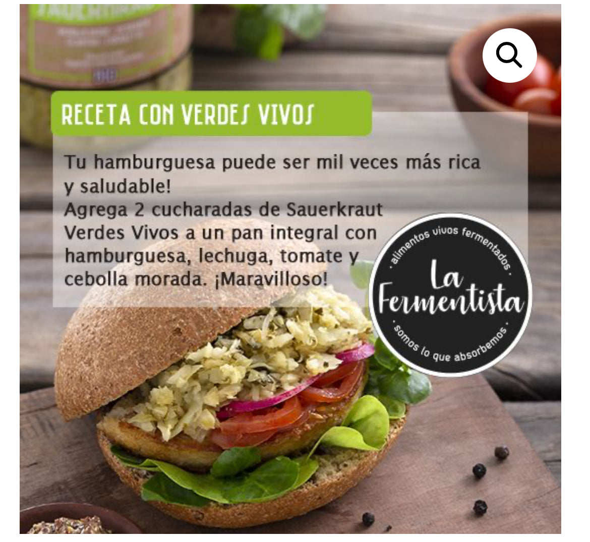 Chucrut Repollo Verde y Albahaca - La Fermentista