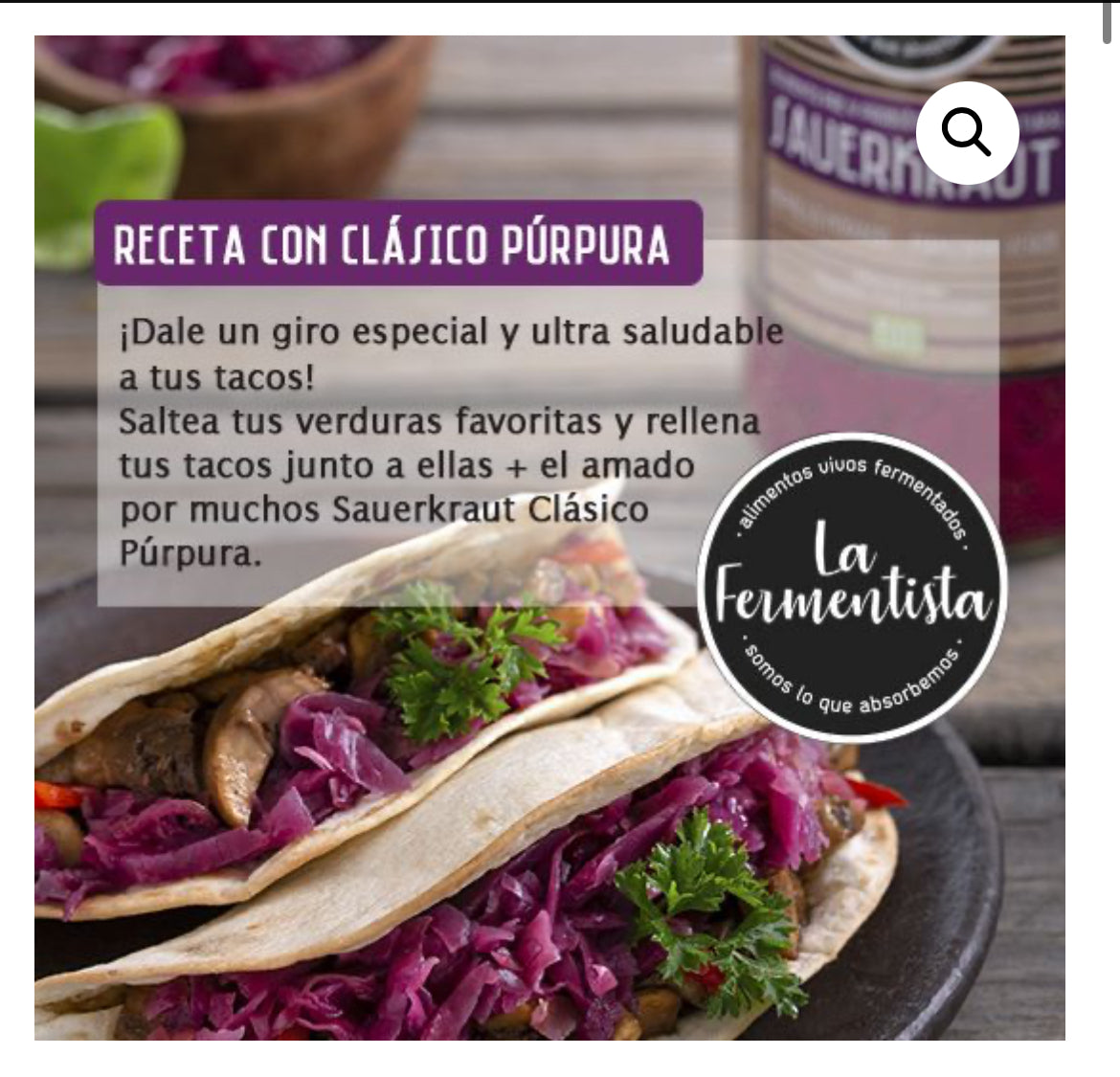 Chucrut Repollo Morado - La Fermentista