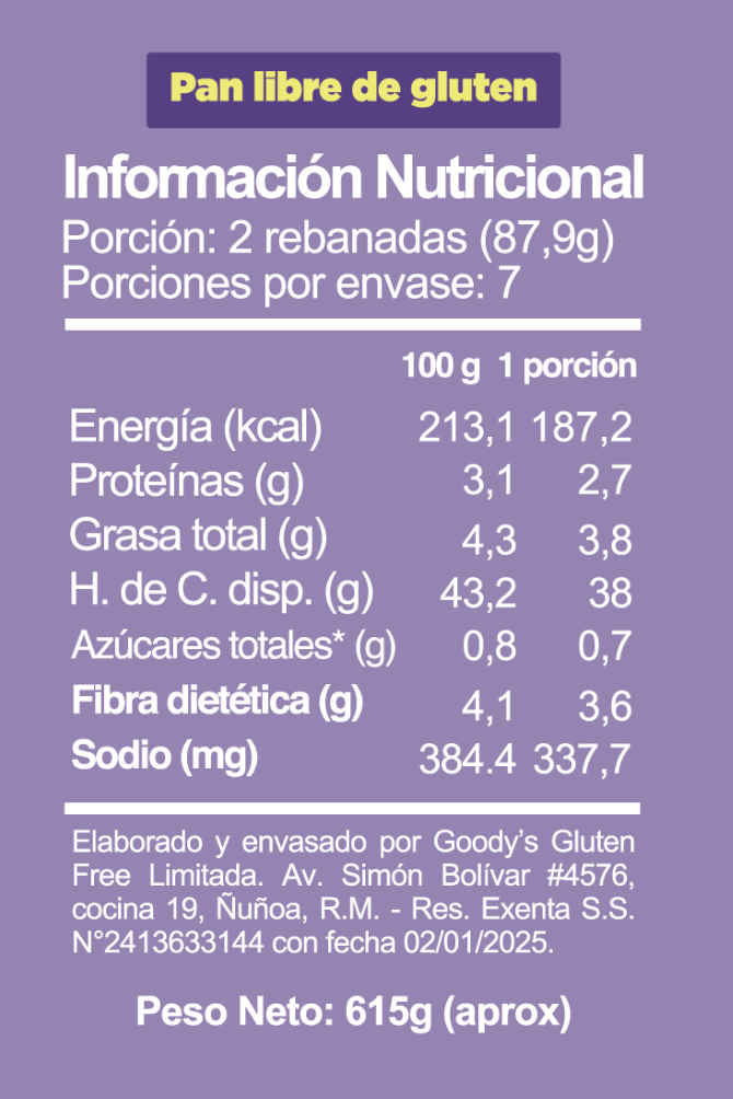 PAN SIN GLUTEN - GOODY'S