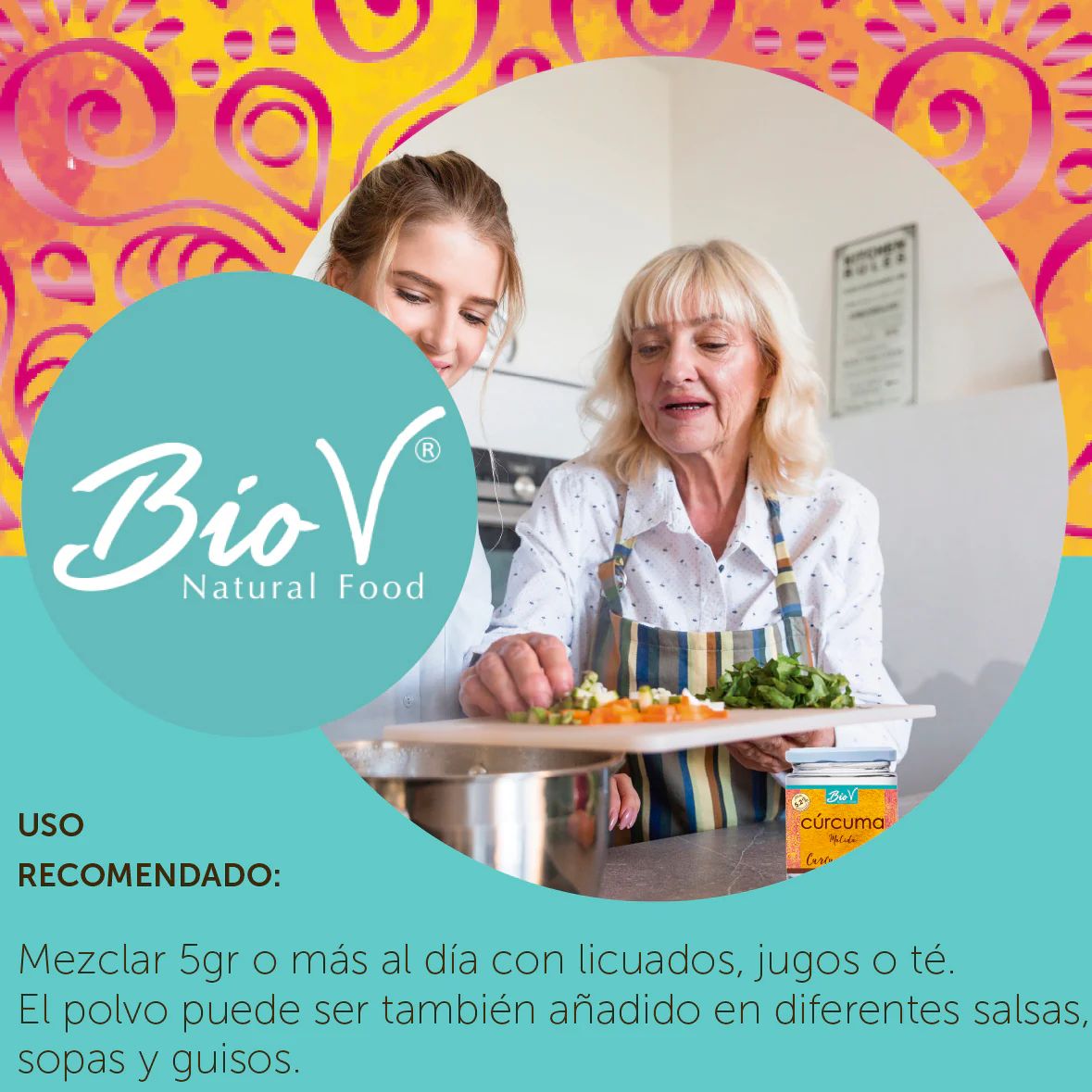 CÚRCUMA MOLIDA 200 grs - BIOV