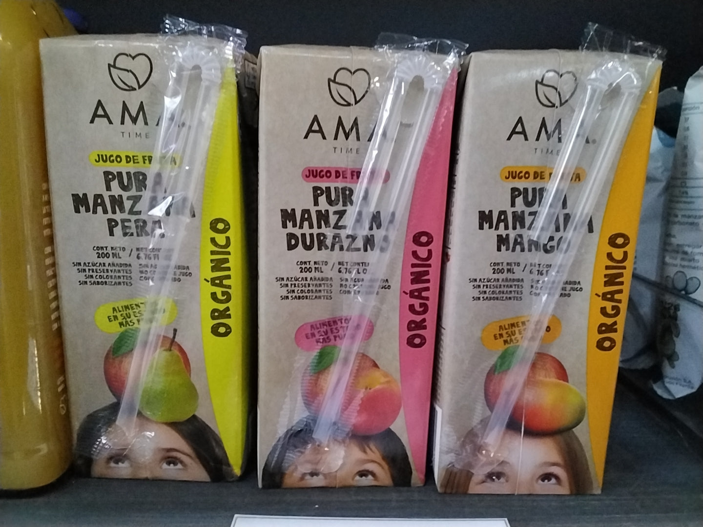 JUGO EN CAJITA 200 ML - AMA TIME 🍎🍐🍑🫐🥝