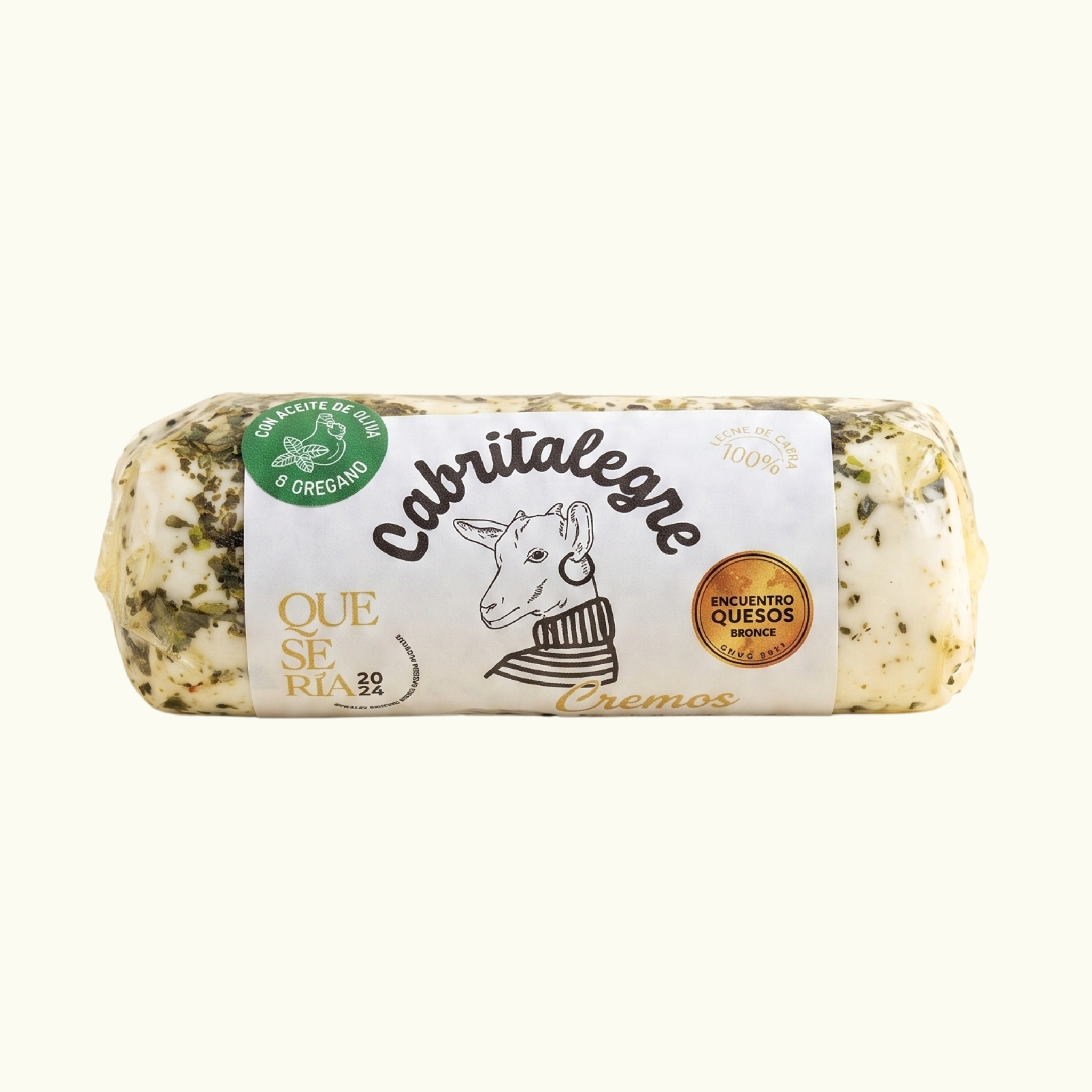 QUESO CREMOSO DE CABRA MARINADO EN ACEITE DE OLIVA Y ORÉGANO