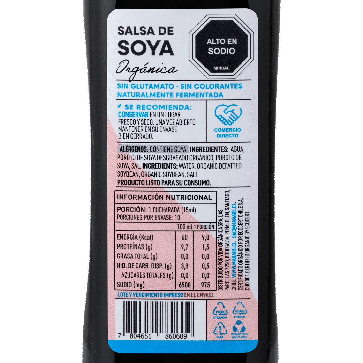 SALSA DE SOYA ORGÁNICA - MANARE