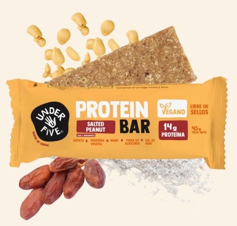 BARRA DE PROTEÍNA MANÍ SALADO 🥜🫙 - UNDER FIVE
