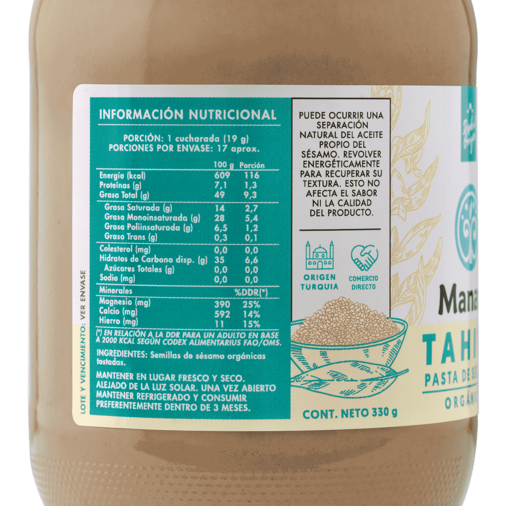 TAHINI ORGÁNICO - MANARE