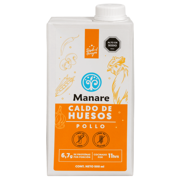 CALDO DE HUESOS - MANARE - POLLO 🍗