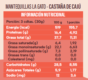 Mantequilla de cajú - Mantequillas La Gato