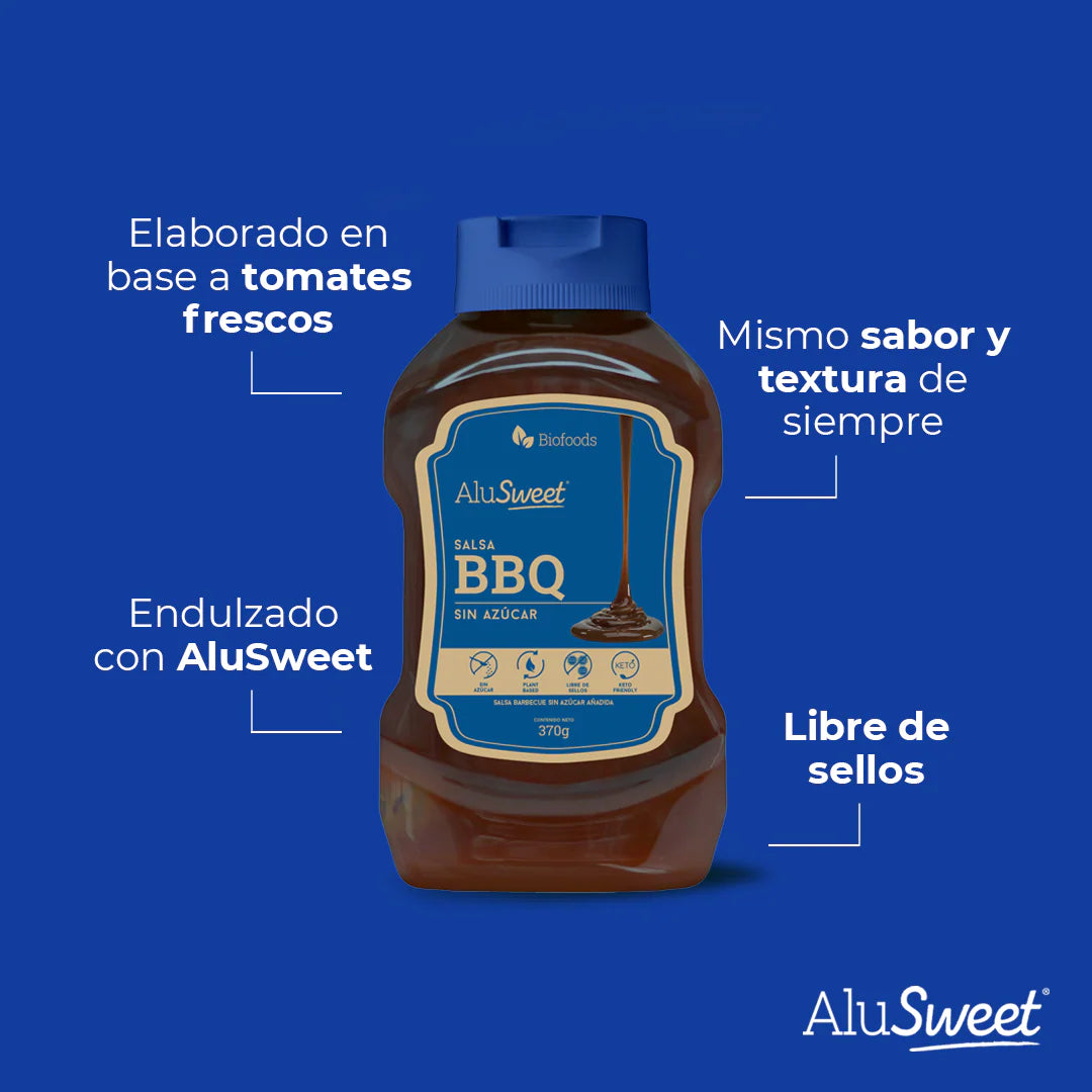SALSA BBQ SIN AZÚCAR 370 grs - ALUSWEET
