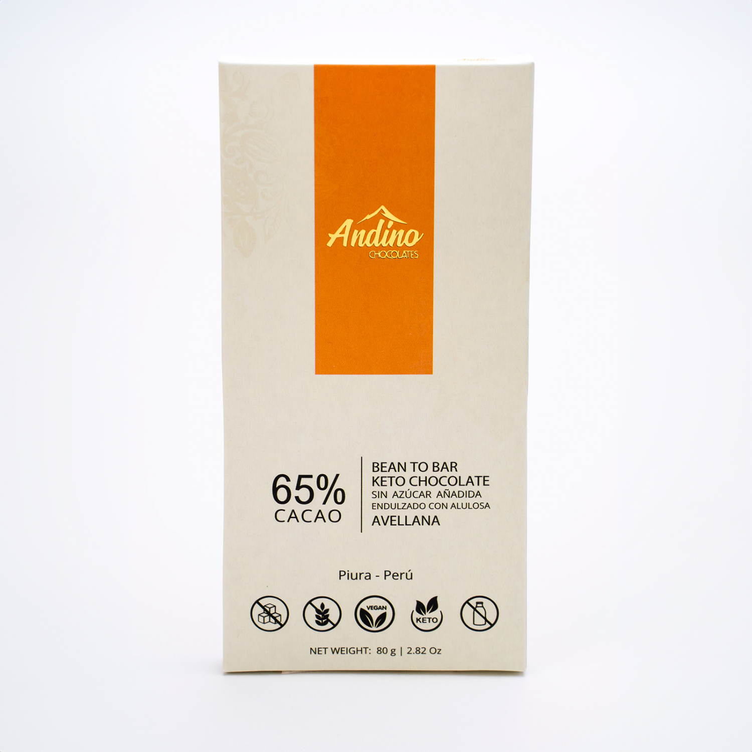 BARRA KETO AVELLANA 65% 🍫 - ANDINO