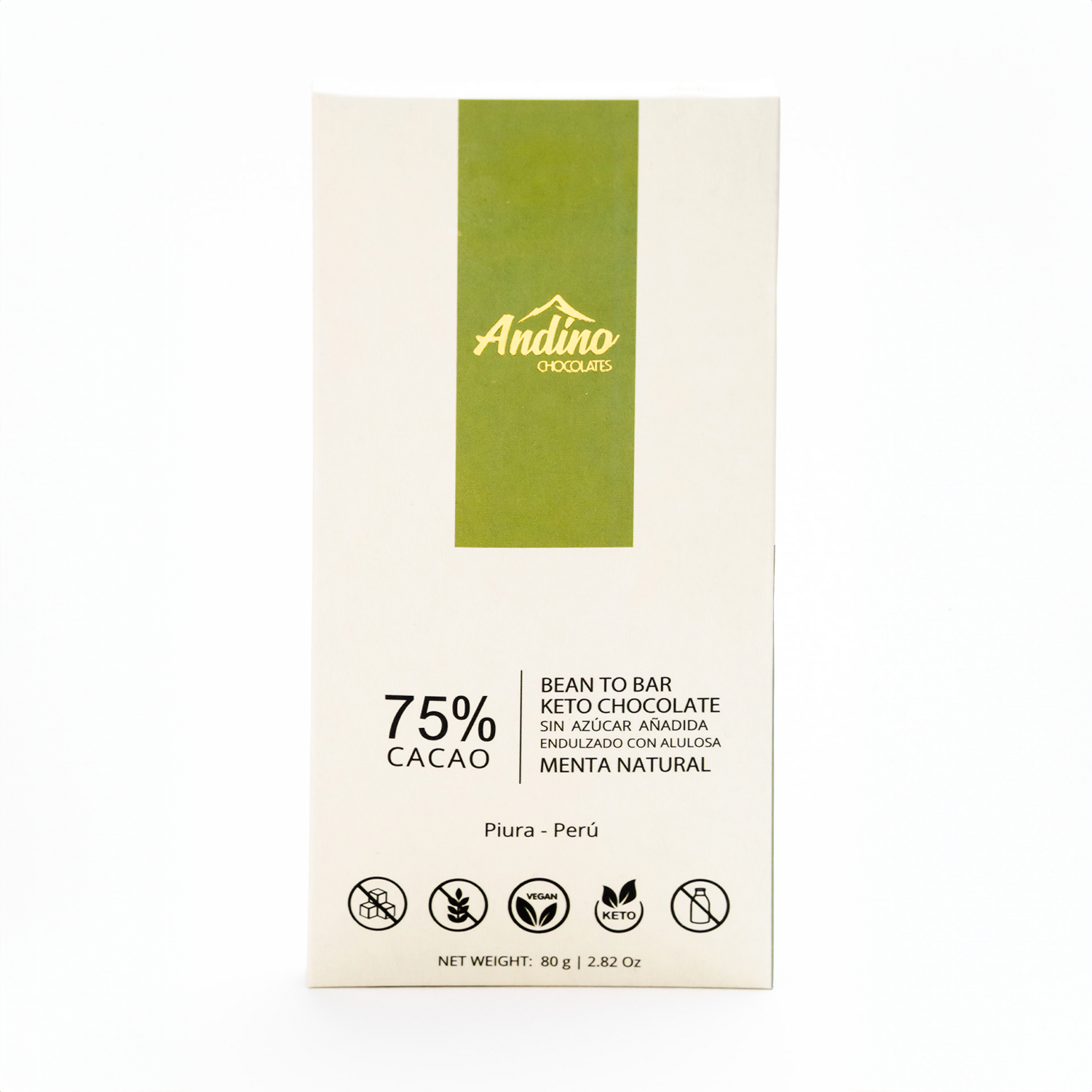 BARRA KETO MENTA 75% 🍫 - ANDINO
